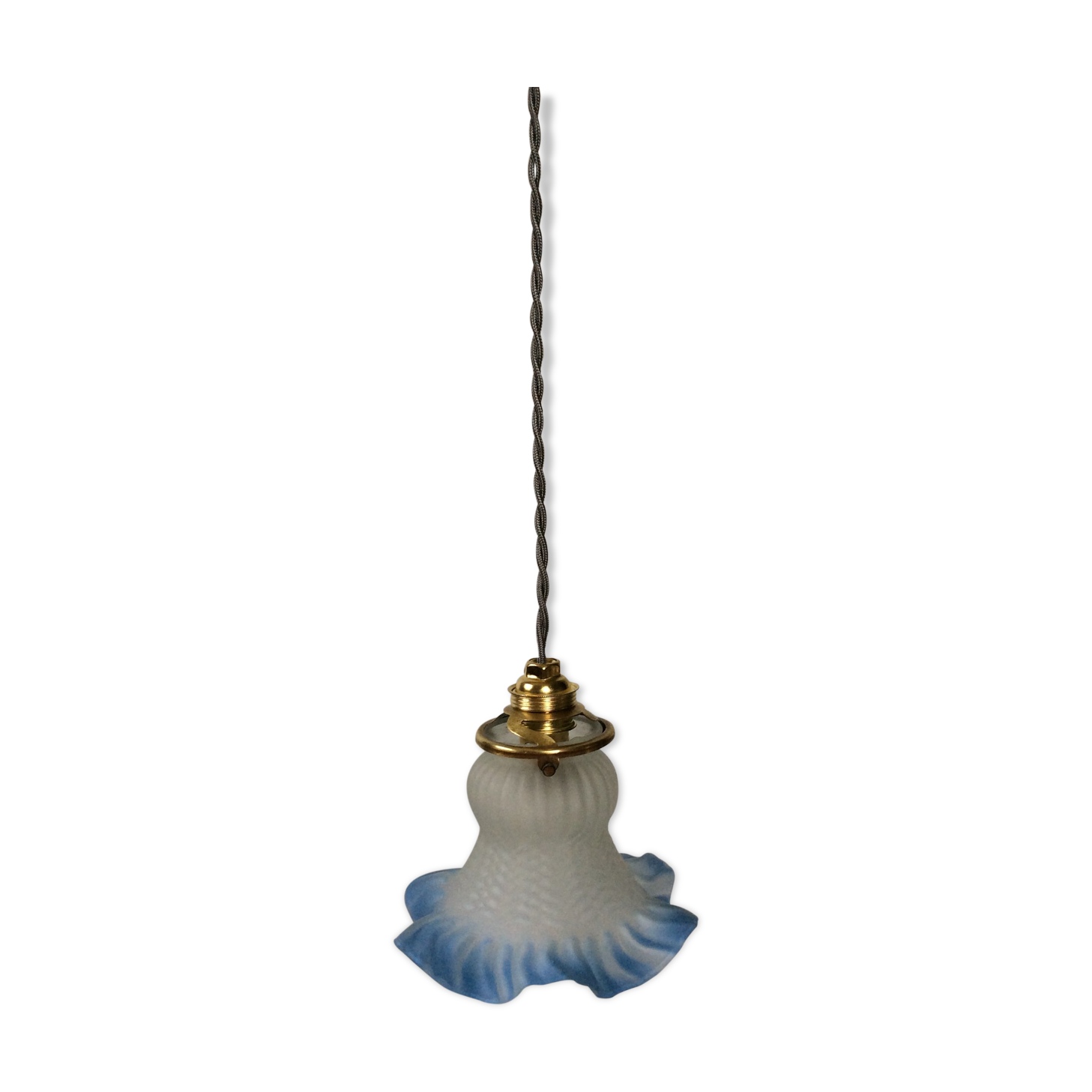 Vintage tulip opaline pendant light