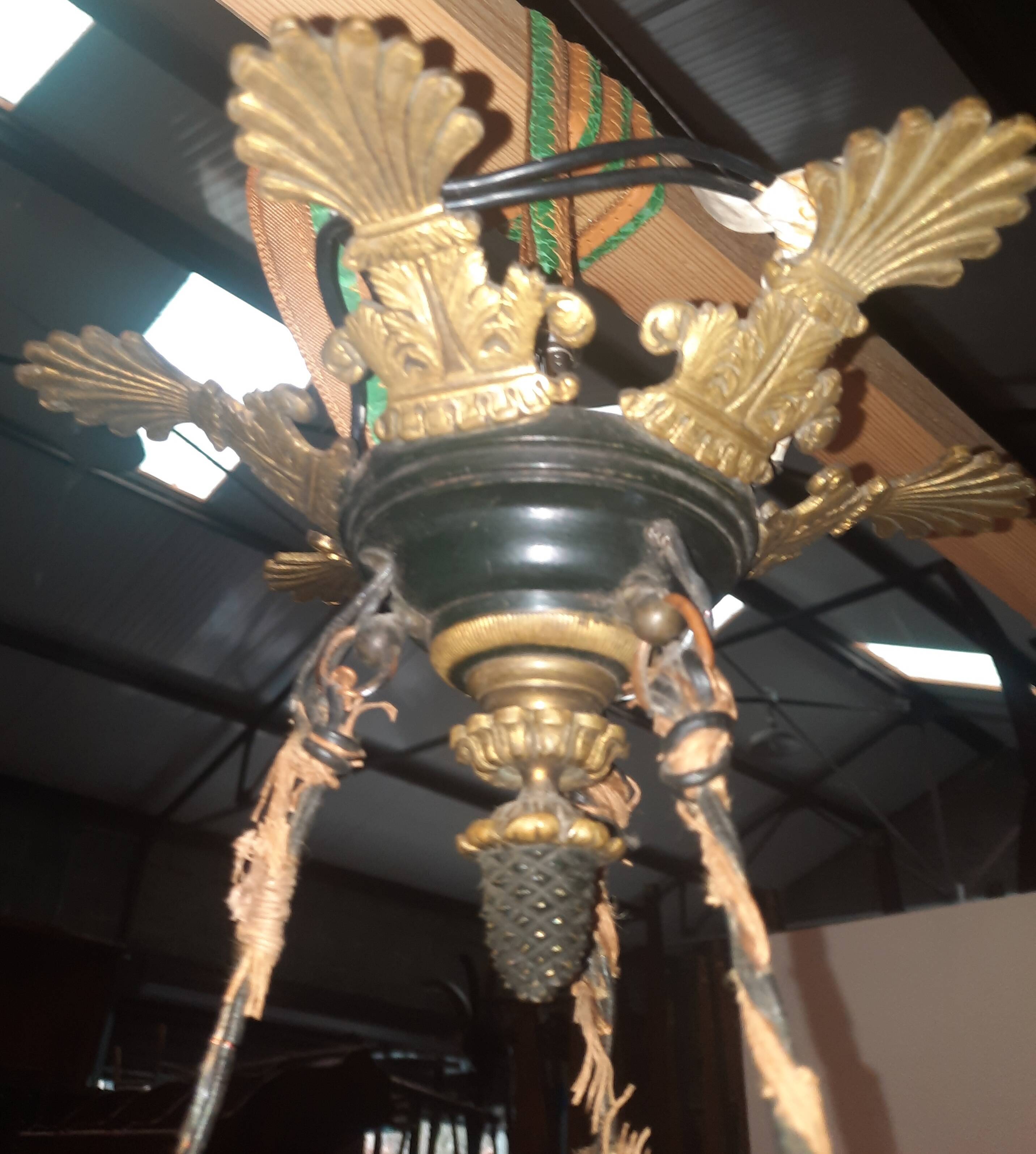 Restoration bronze chandelier