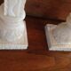 Feet of carved Alabaster column lamp