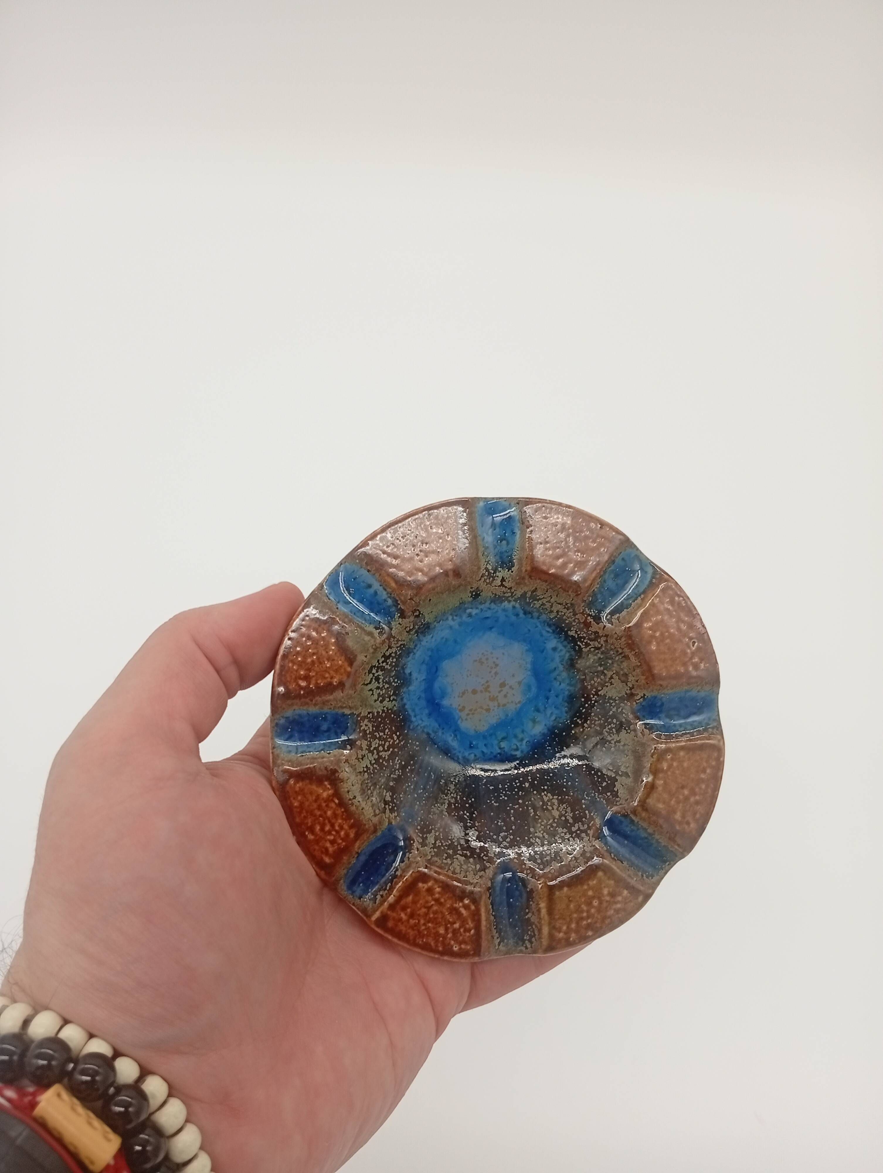 Enamelled Ceramic Ashtray Henri Picard France Art Deco France 1930s