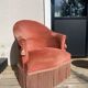 Fauteuil crapaud rose