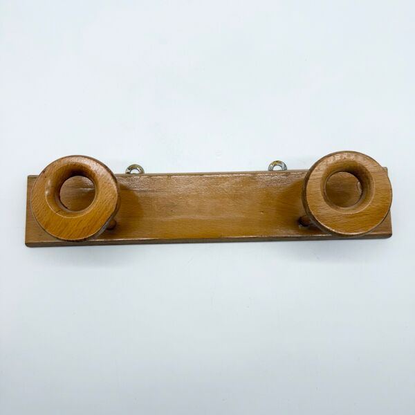 Porte-manteau « scandinave » bois clair – 1960s