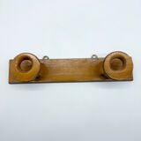 Scandinavian coat rack, light wood – 1960s