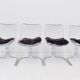 Rima set of 4 Radiofreccia chrome chairs by Gastone Rinaldi