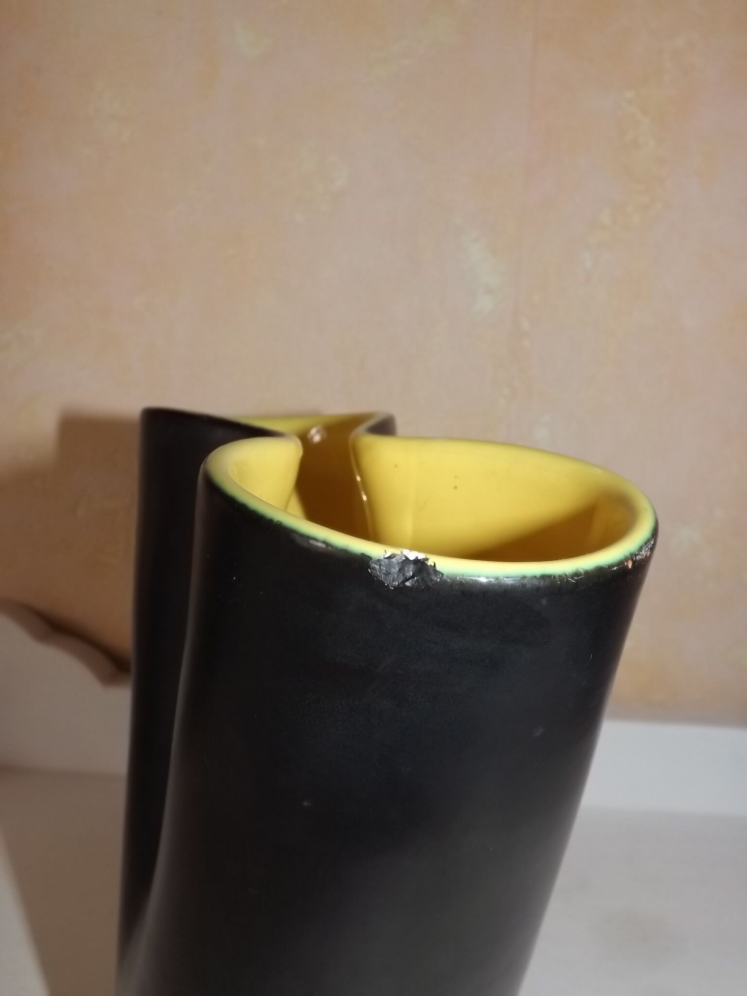 Vase Elchinger en corolle 1950 vintage