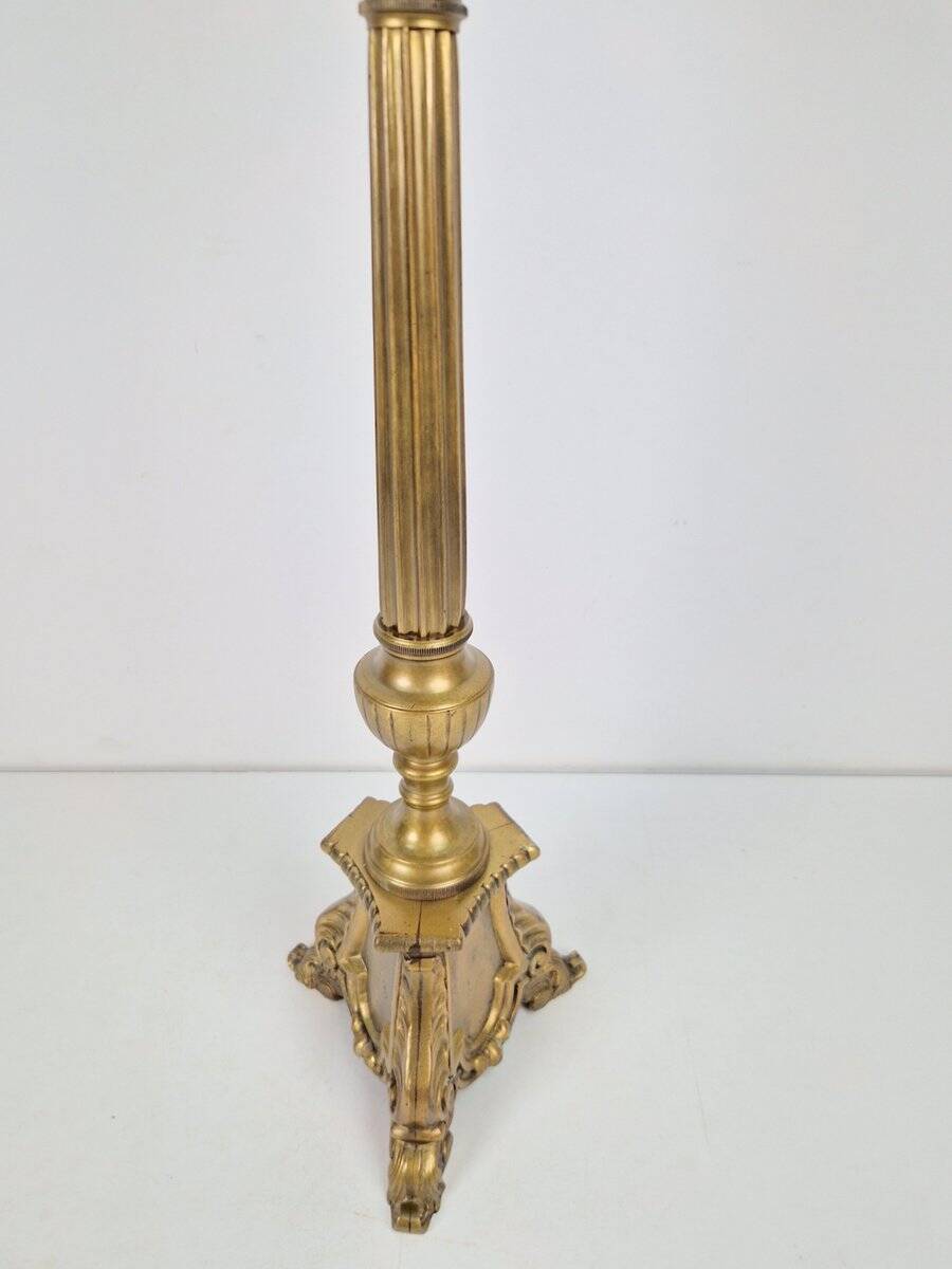 Large 19th Century Copper Church Candle Holder, France