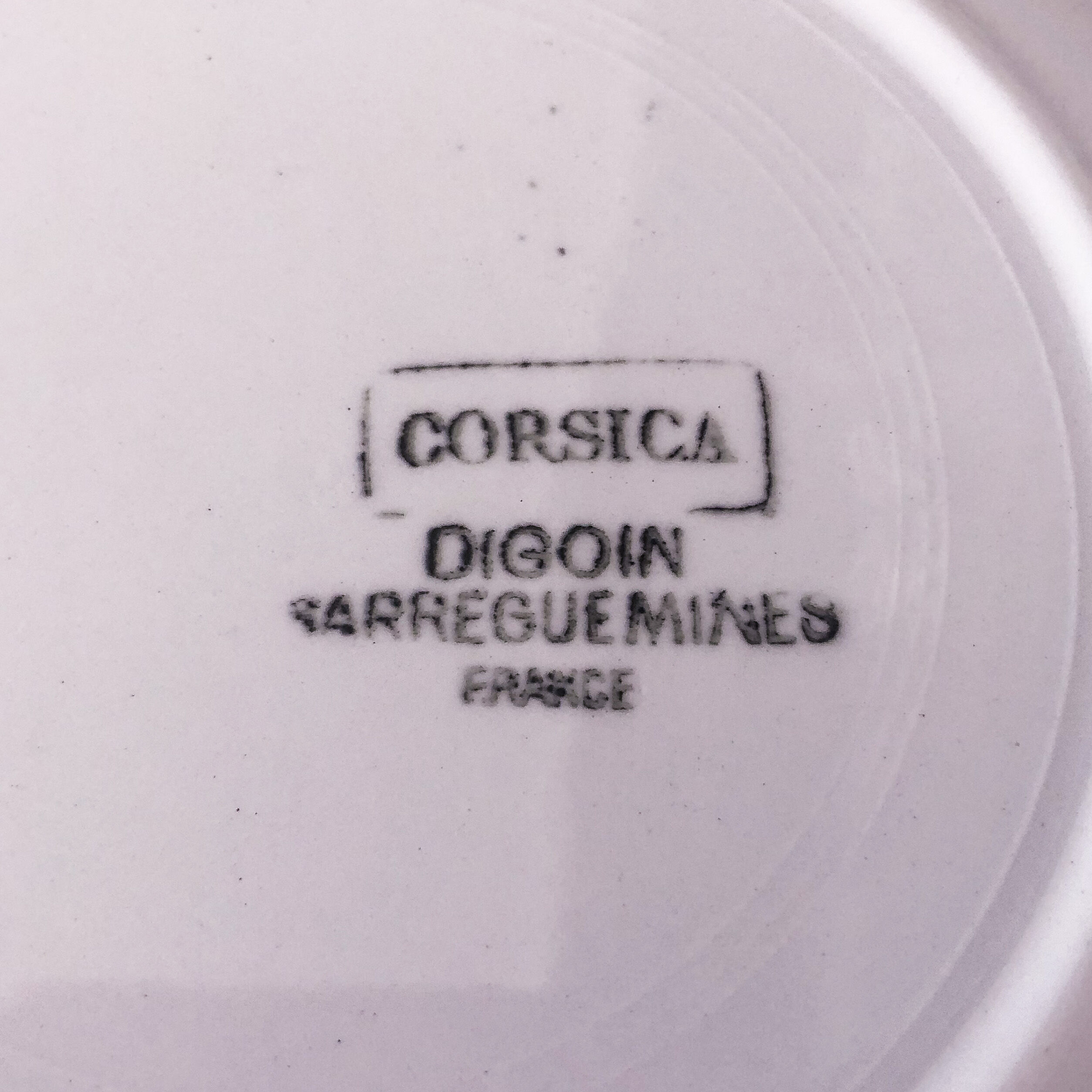 Set of 6 plates digs Digoin Sarreguemines