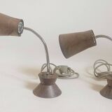 Pair of Armelec industrial articulated lamps from the 1950s