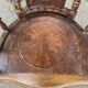 18th century Breton office chair in solid curved and carved wood