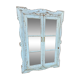 Art Deco mirror in Burmese teak