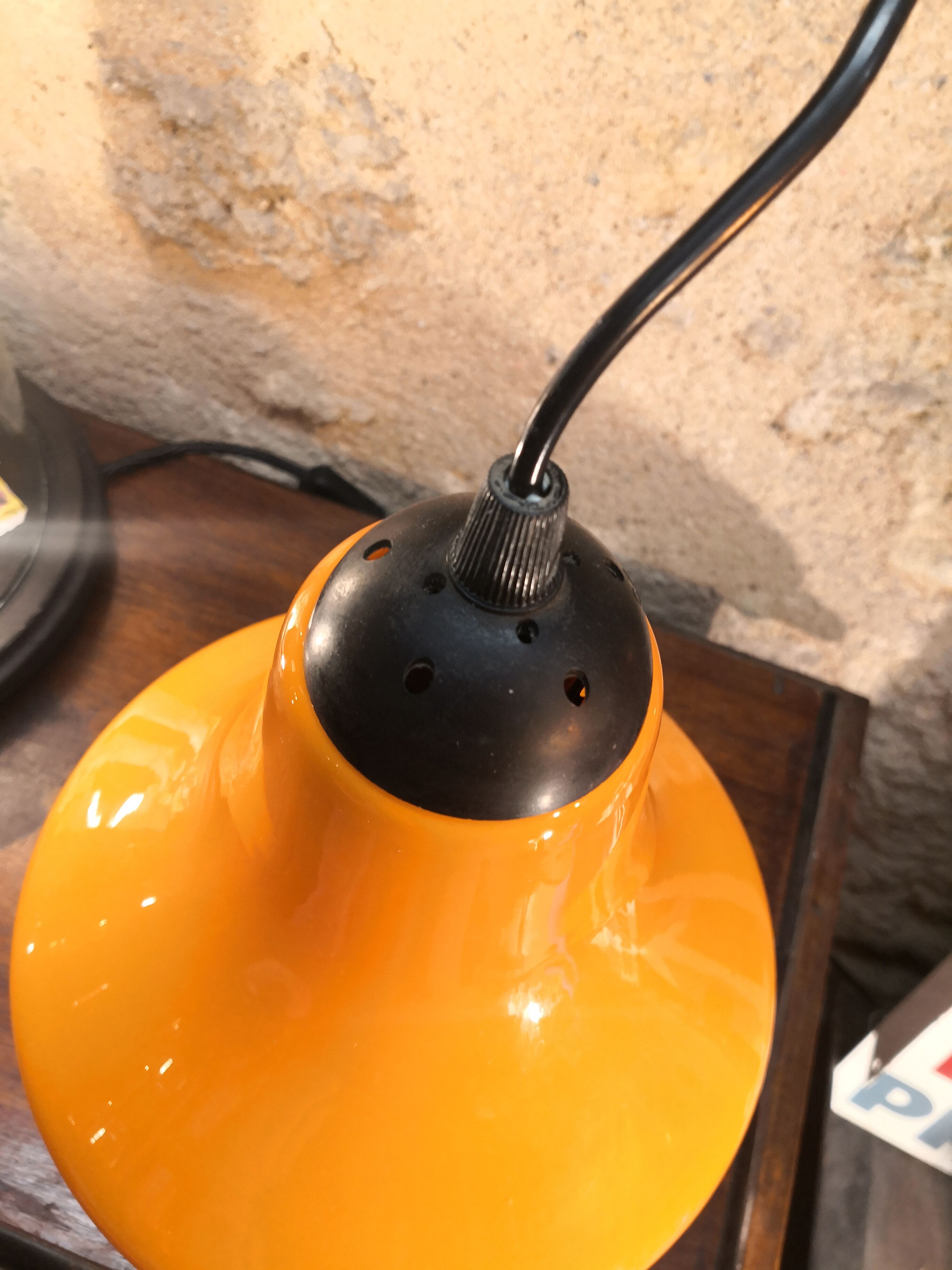 Vintage orange opaline chandelier