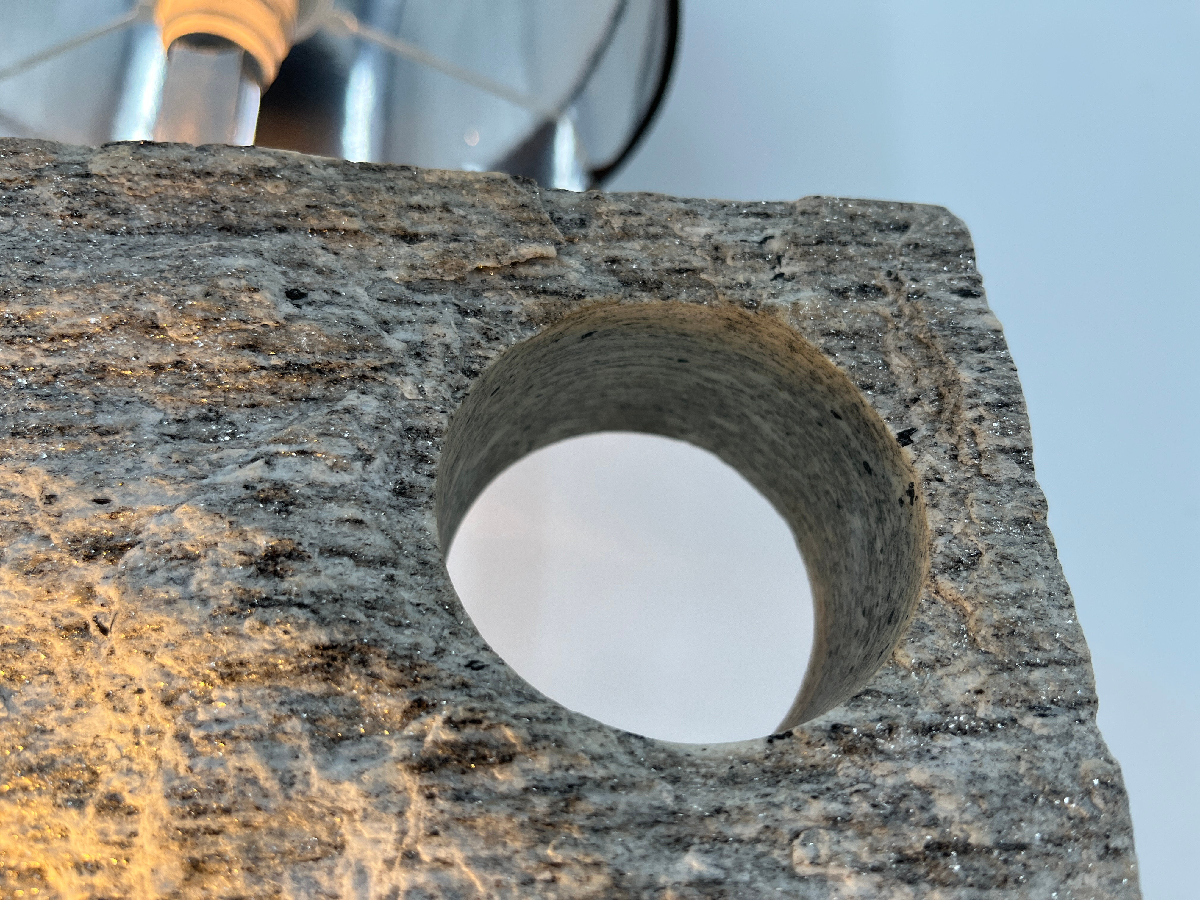 Post modern stone table lamp, 1970s