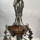 Napoleon III chandelier in bronze and alabaster with eight light arms, 19th century.