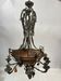 Napoleon III chandelier in bronze and alabaster with eight light arms, 19th century.