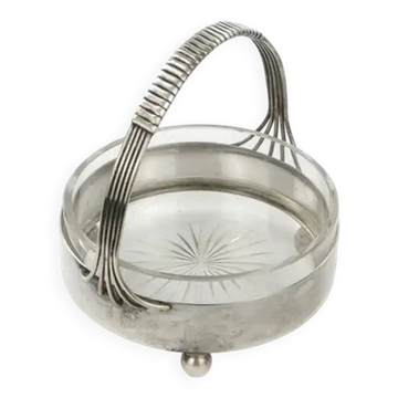 Art Deco nut or snack basket, brass, Germany, 1930s
