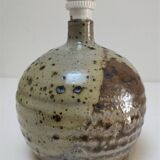 Pied lampe boule grès émaillé pyrité Gustave Tiffoche