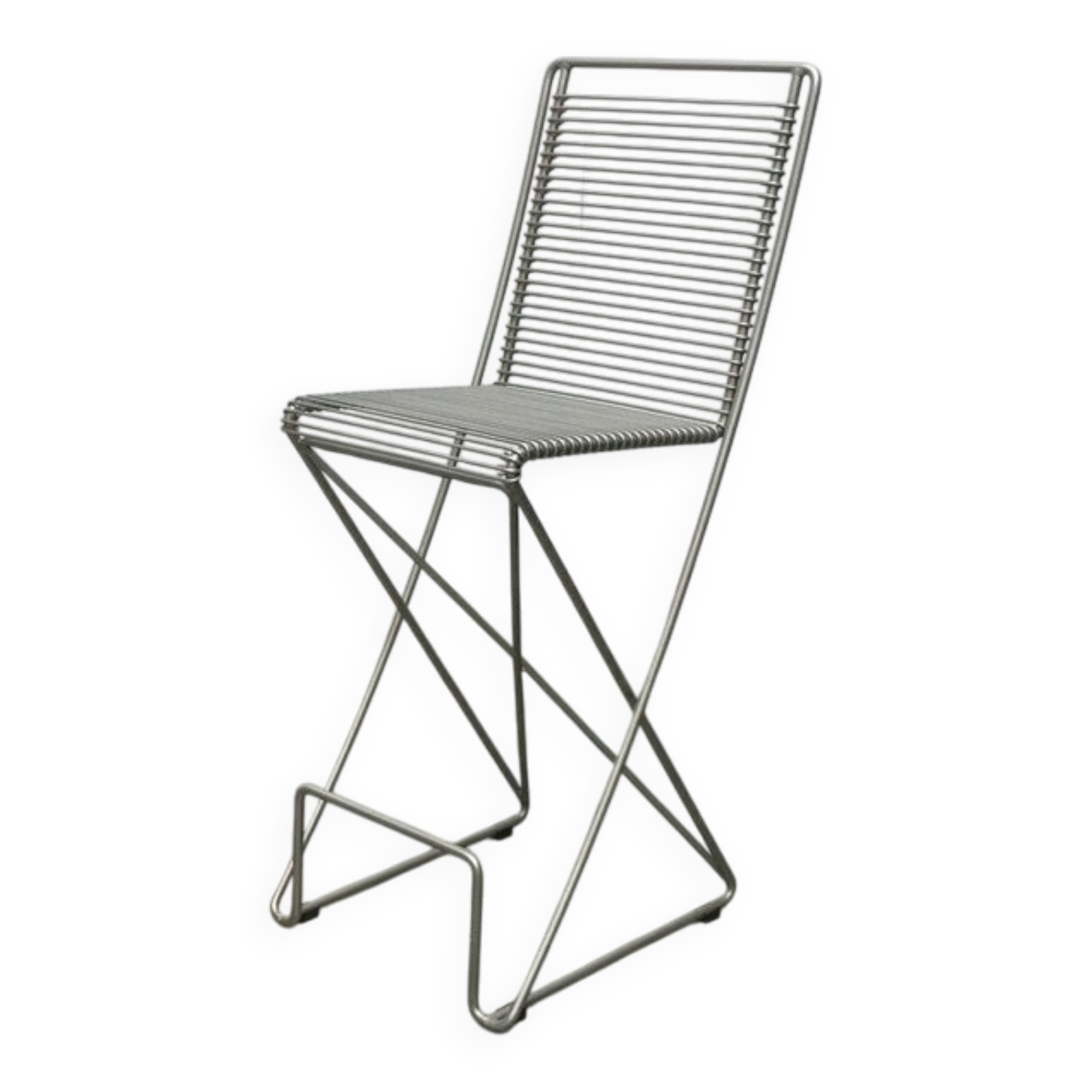 Postmodern German kitchen bar stool Kreuzschwinger by Till Behrens for Schlubach, 1980s.