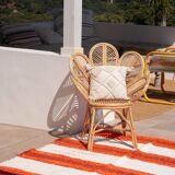 Handmade recycled cotton rug - Orange