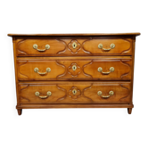 Commode époque Louis XVI en merisier massif de la seconde moitié du XVIIIè
