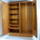 Parisian wardrobe in natural blond mahogany from the 1960s