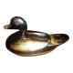 Black and gold wooden duck