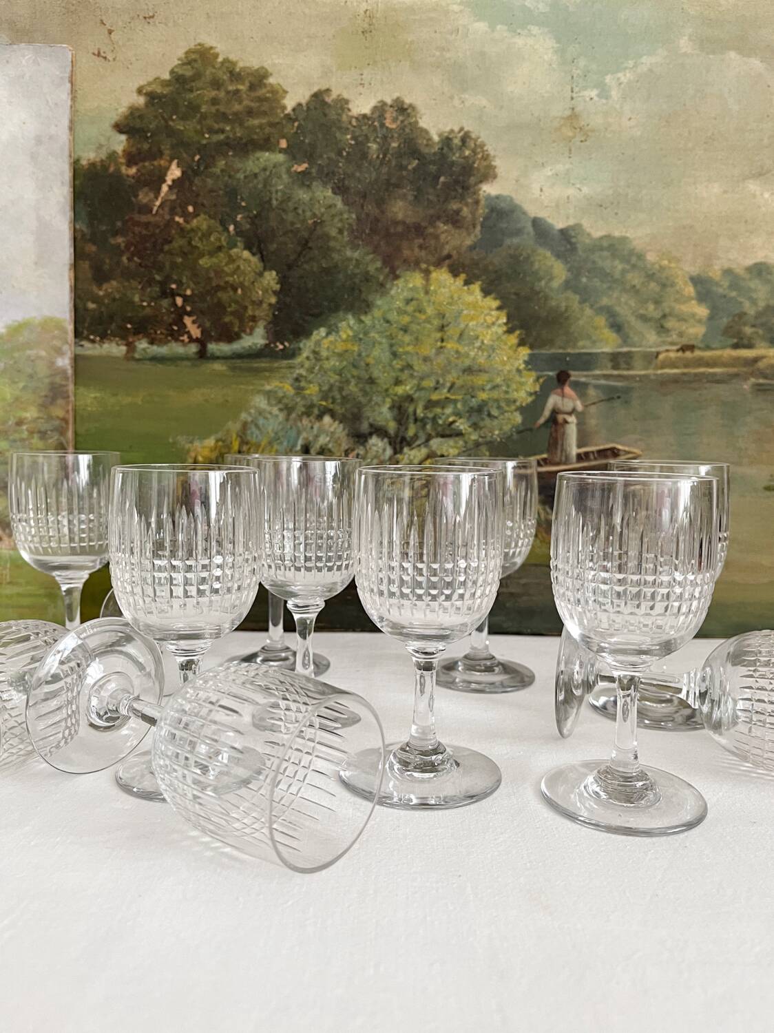 12 Baccarat crystal "Nancy" port wine glasses