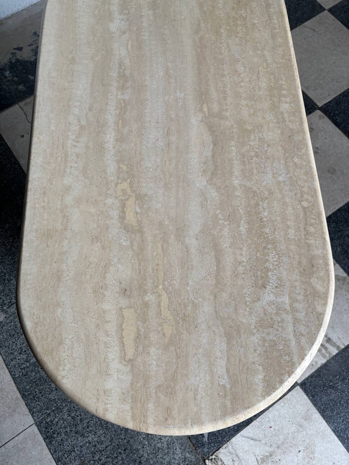 Vintage travertine coffee table