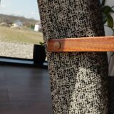 Scandinave armchair black granola zig zag modern design