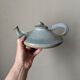 Handcrafted ceramic teapot in Japandi style.
