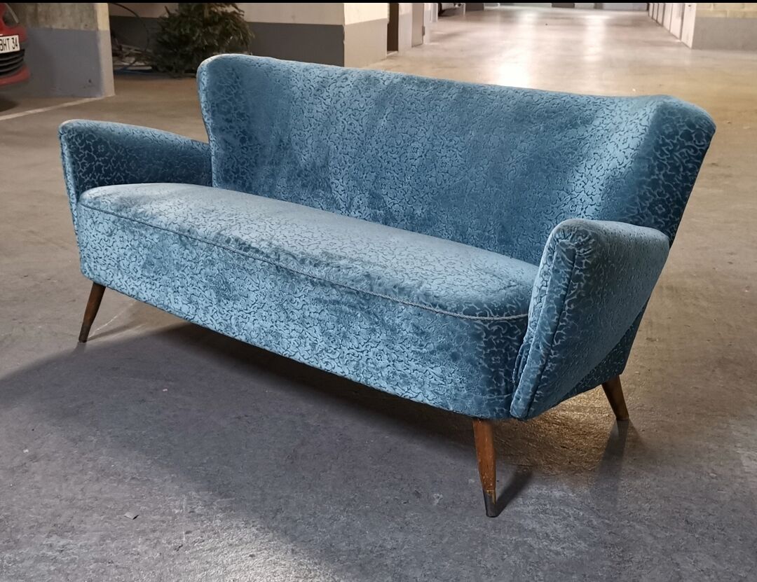 Sofa 50s 60 blue gray