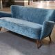 Sofa 50s 60 blue gray