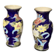 Paire de vases Dien Thao bleu cobalt, 20ème siècle