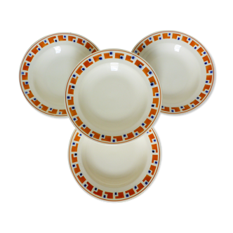 4 semi-hollow plates in iron earth of the Salins model Lucette 210855