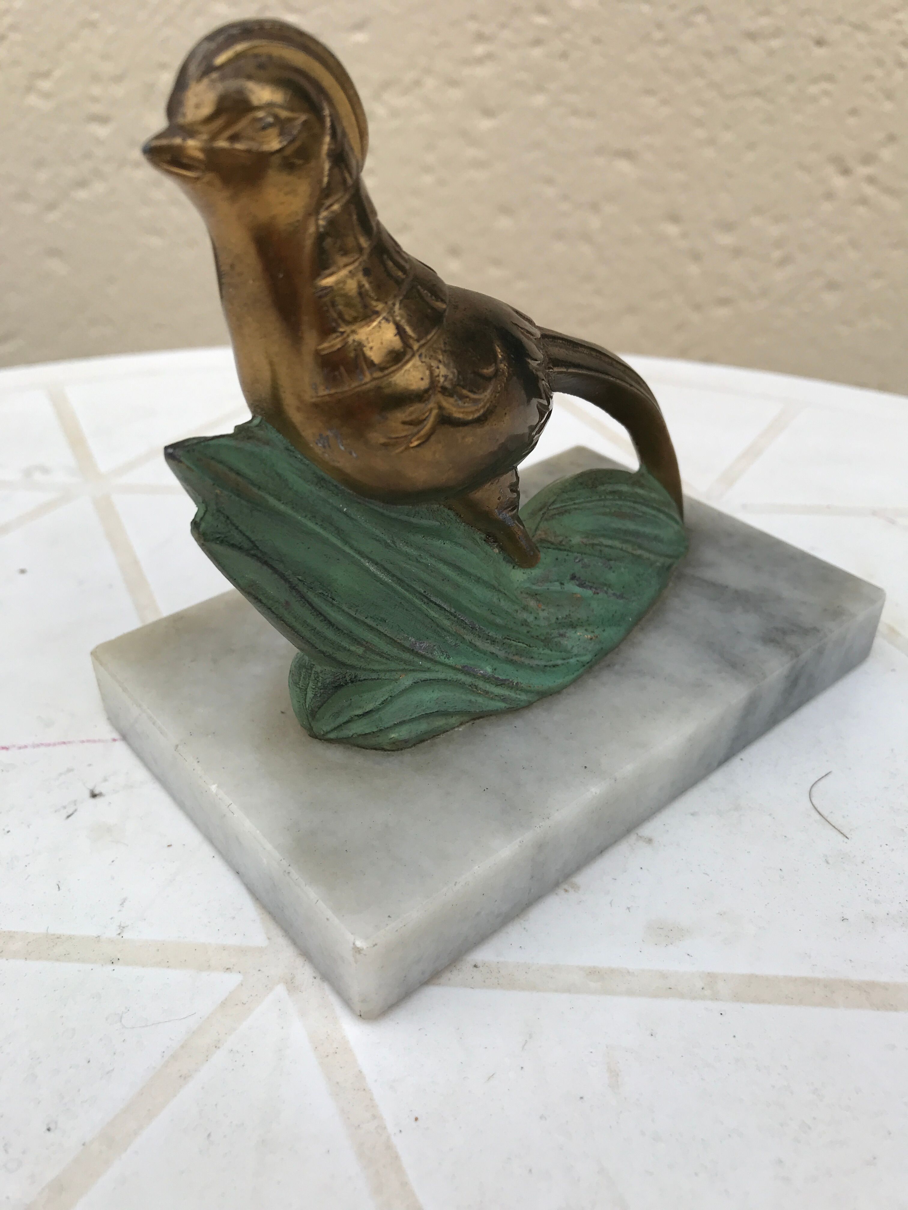 Pair of bookends birds art deco