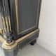 Meuble Napoléon III a une porte en bois noir et marquetrie de laiton XIX si