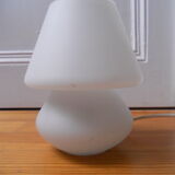80s glass mushroom lamp