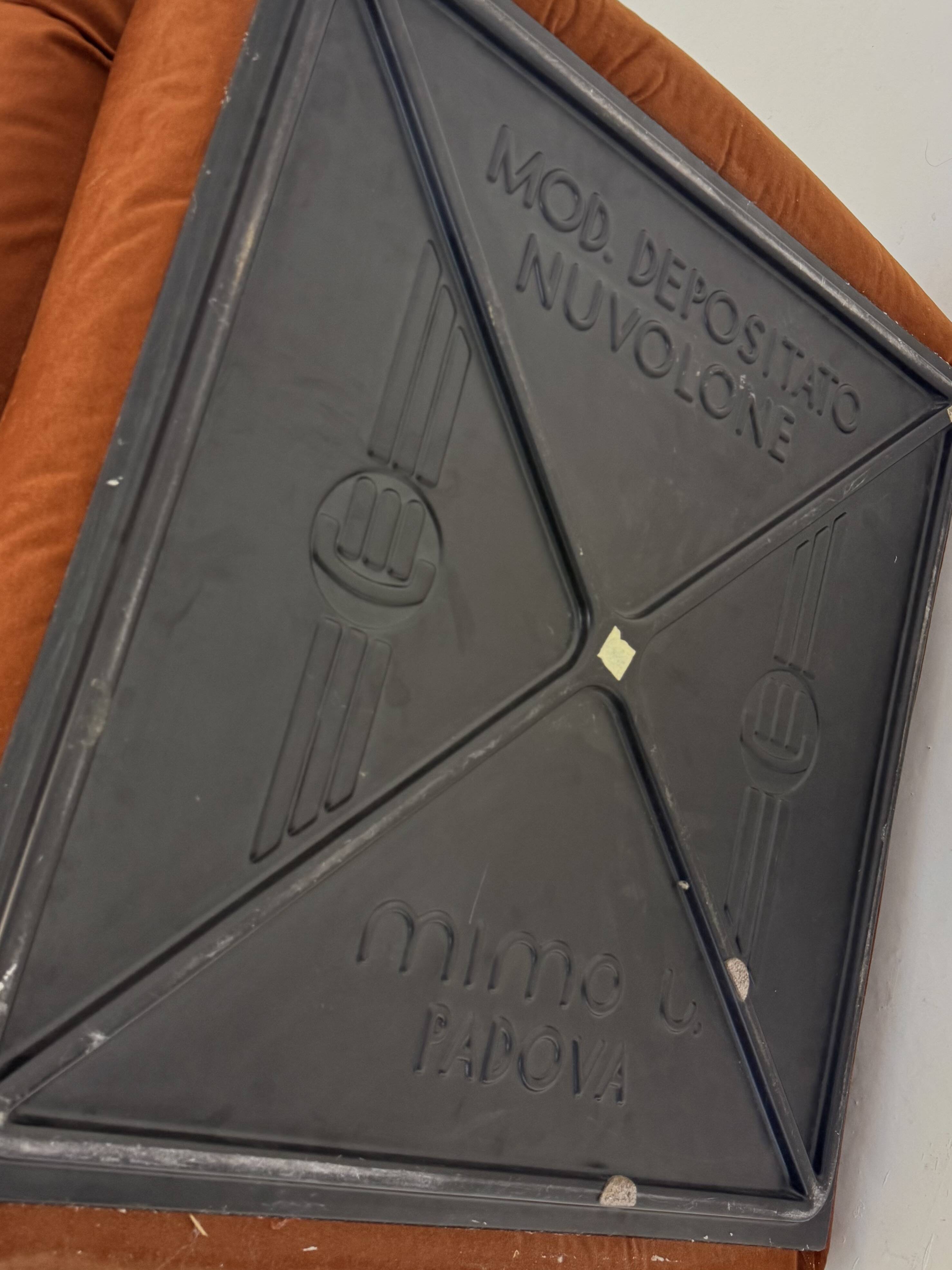 Orange Nuvolone armchair by Rino Maturi for Mimo Padova