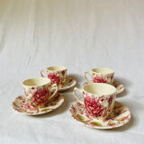 English chintz pink and caffé tea set johnson brothers