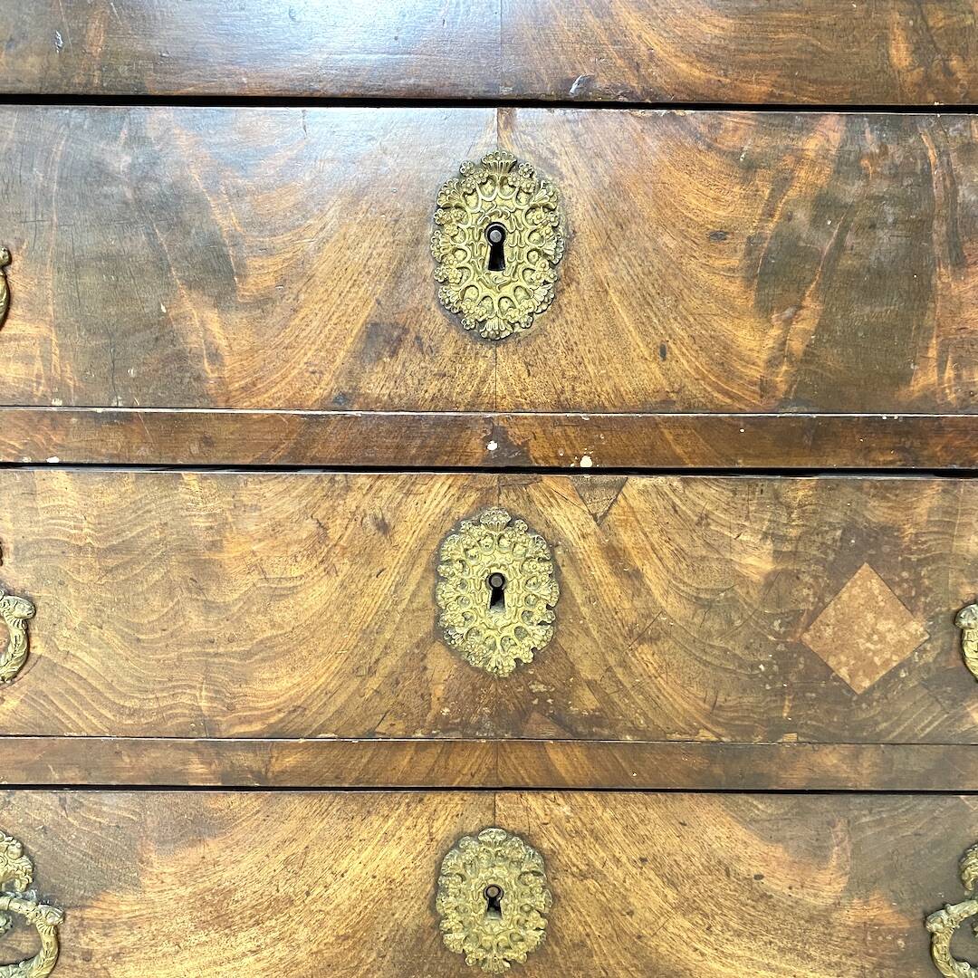 19th century mahogany and mahogany veneer secretary