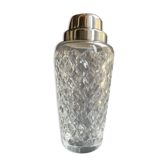 Straub & Sohn and Ritter & Co cocktail shaker - cut crystal and silver metal