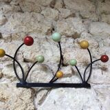Wall coat rack 50s, colored balls