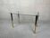 Vintage side table glass and metal