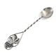 Salt spoon, mid-century modern, silver, Poland, 1970s