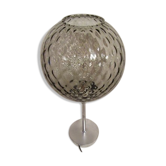 Lamp smoked glass - foot metal 1960