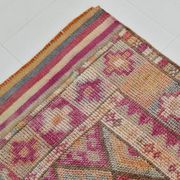 3x13 Pink Hallway Turkish Runner Rug,94x409Cm