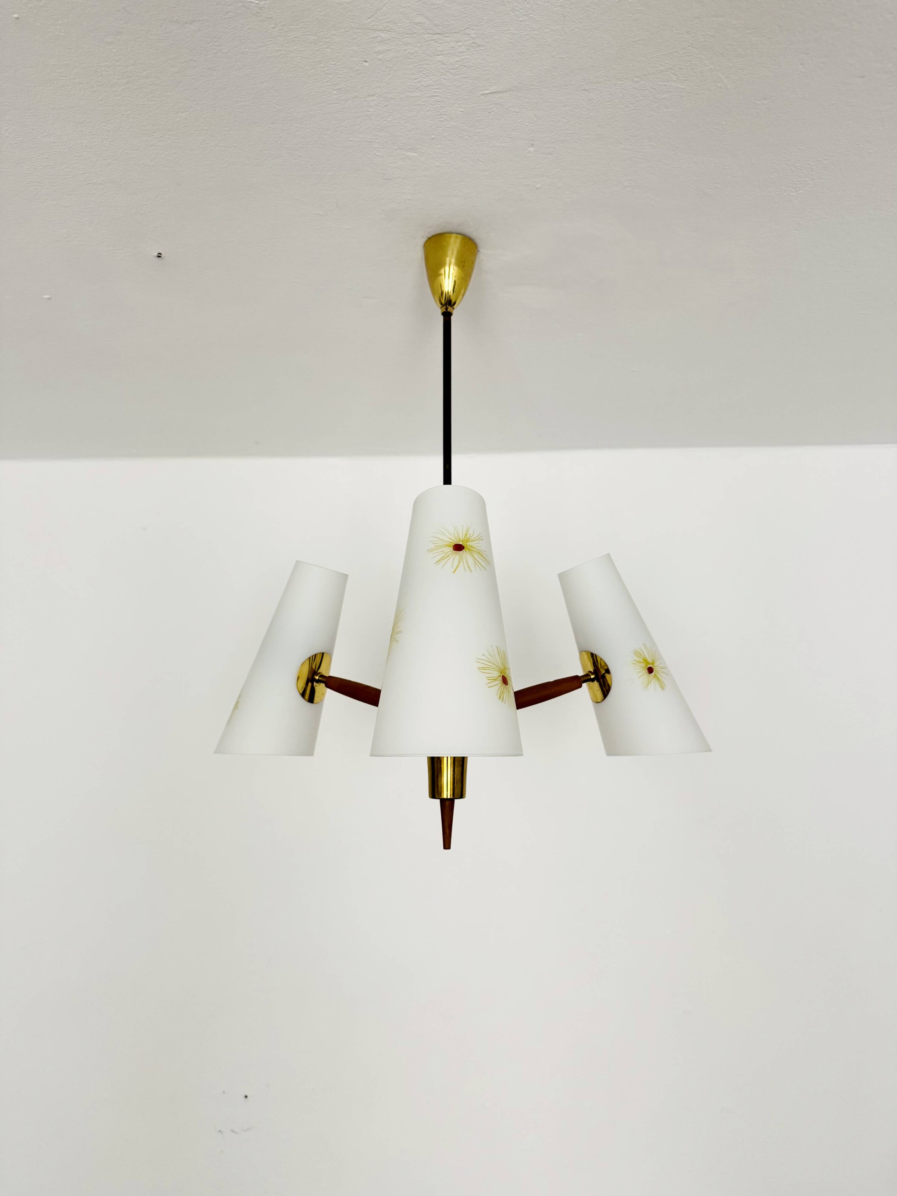 Brass Chandelier by Rupert Nikoll