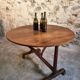 Antique French oak wine table – Loire region – Tilting top – 107 cm diameter