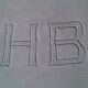 Drap monogramme HB - 2 places