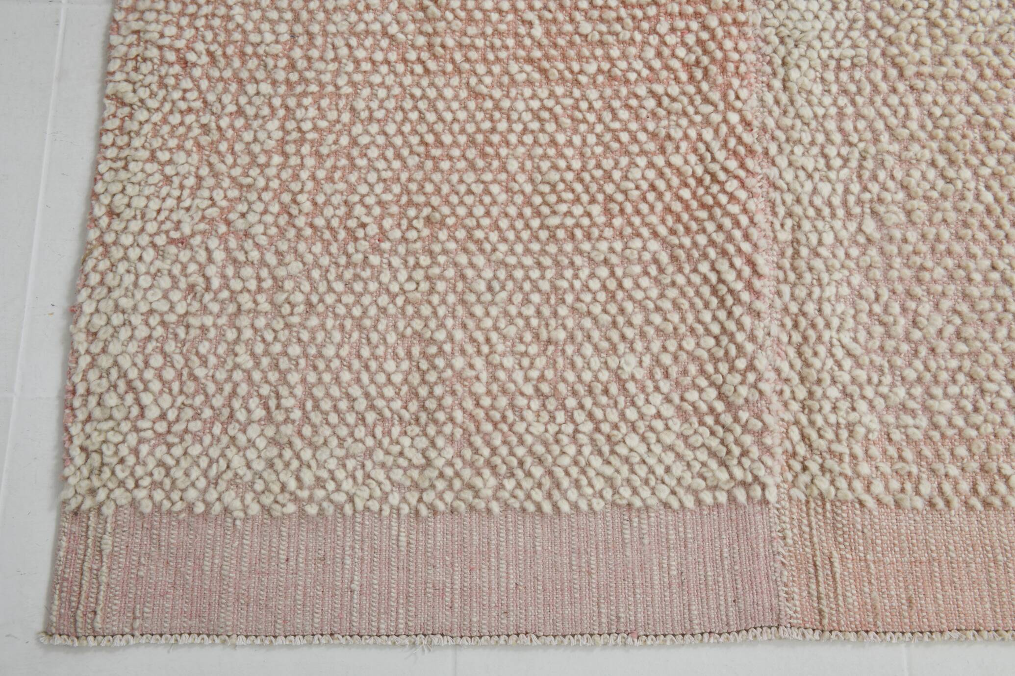 9x11 Pale Pink Large Kilim Rug, 265x329Cm