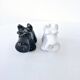 Black And White Scottish Terrier Dog Ceramic Salt And Pepper Shakers